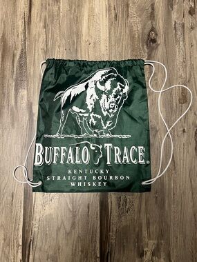 Buffalo Trace Green Drawstring Tote Backpack